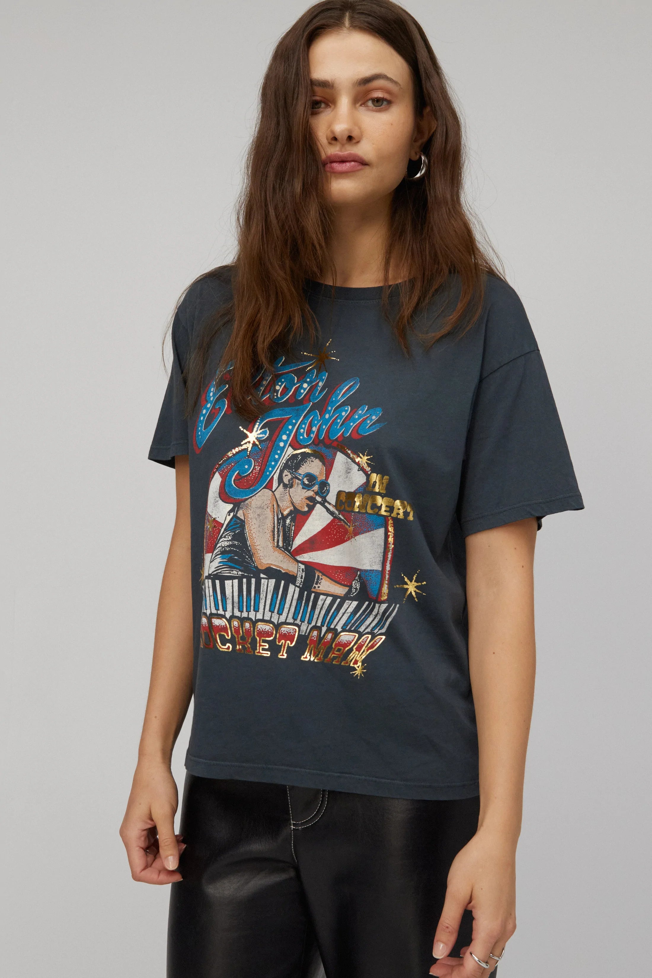 The Elton John Rocket Man Boyfriend T-Shirt by Daydreamer