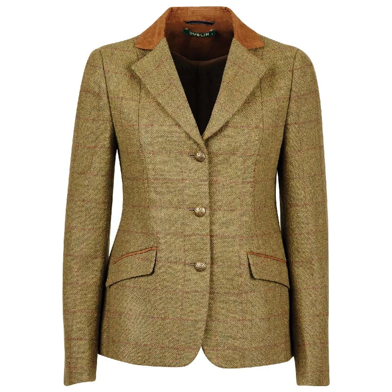 Dublin Ladies Albany Tweed Suede Collar Tailored Jacket