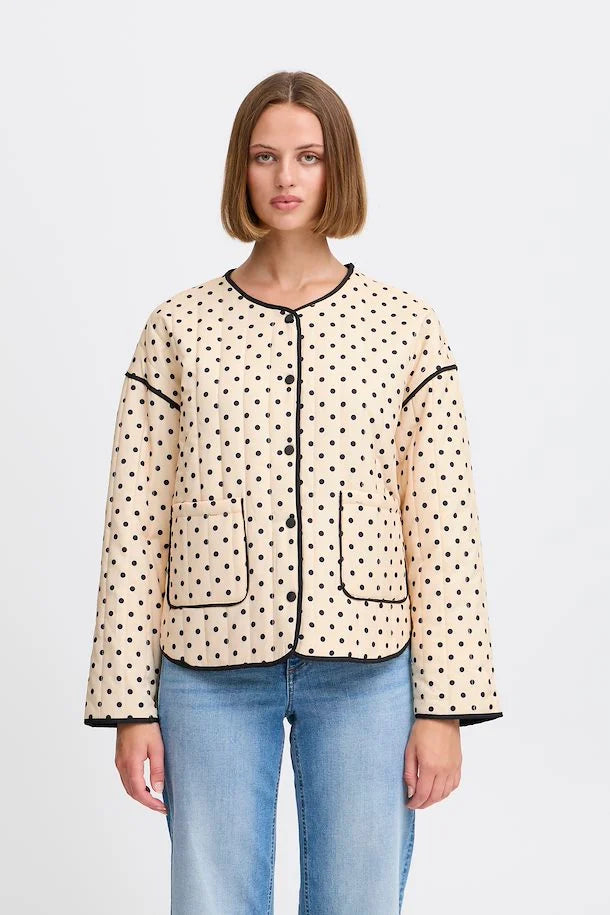 Maura Jacket (Creme/Black Dots)