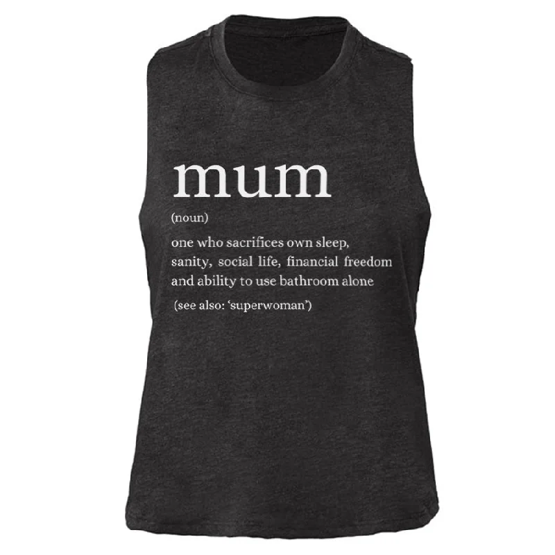 Modern Mum Definition Cropped Racerback Tank