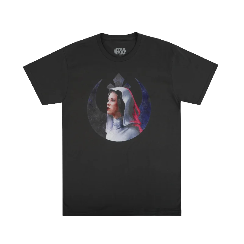 Gazing Leia & Rebel Shield Charcoal Tee