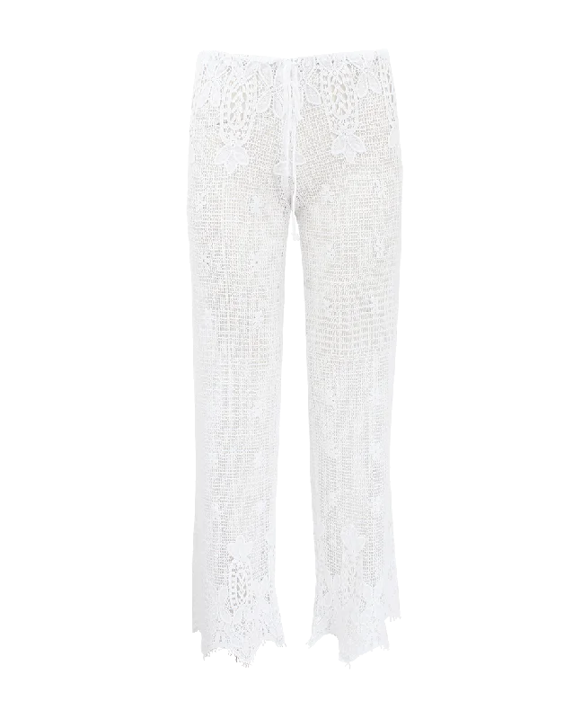 Cotton Crochet Pants