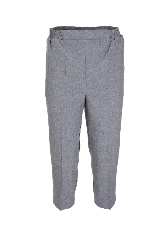 Mid Calf Pants with side pockets | Silver Marle | 9042HH