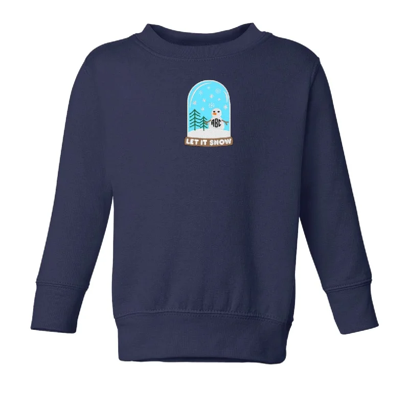 Toddler Monogrammed Snowglobe Crewneck Sweatshirt