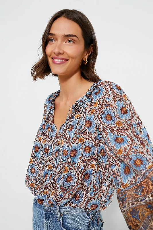 Caspia Silva Blouse