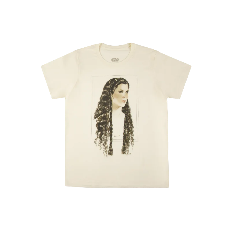 Leia With Hair Down Natural Tee