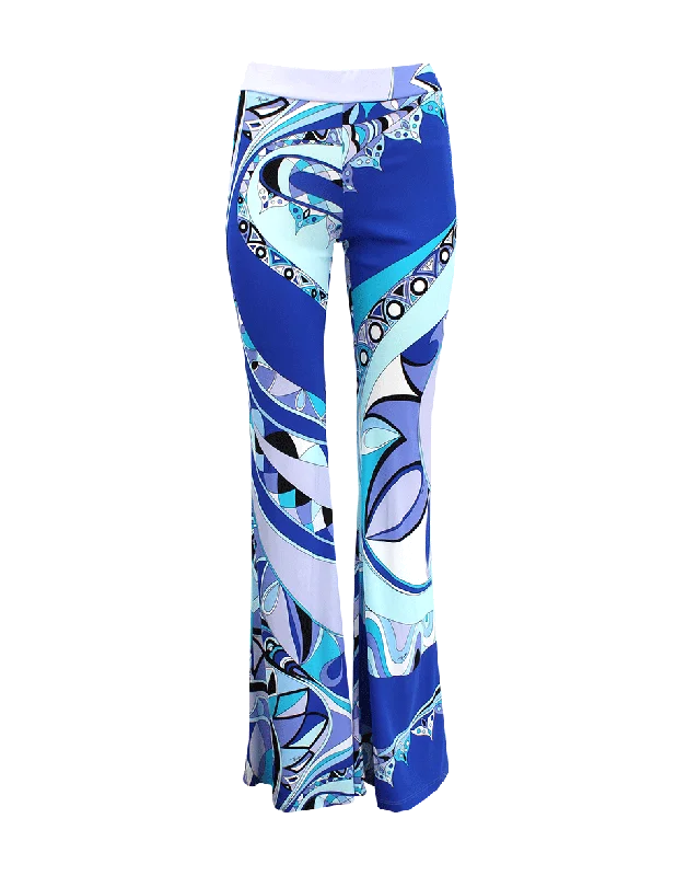 Side Zip Boot Cut Printed Pant