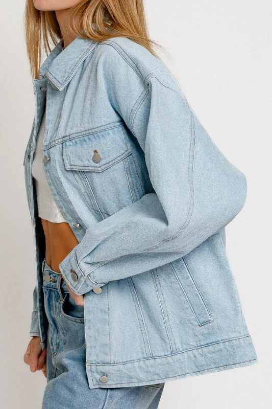 Oversized Washed Denim Jacket