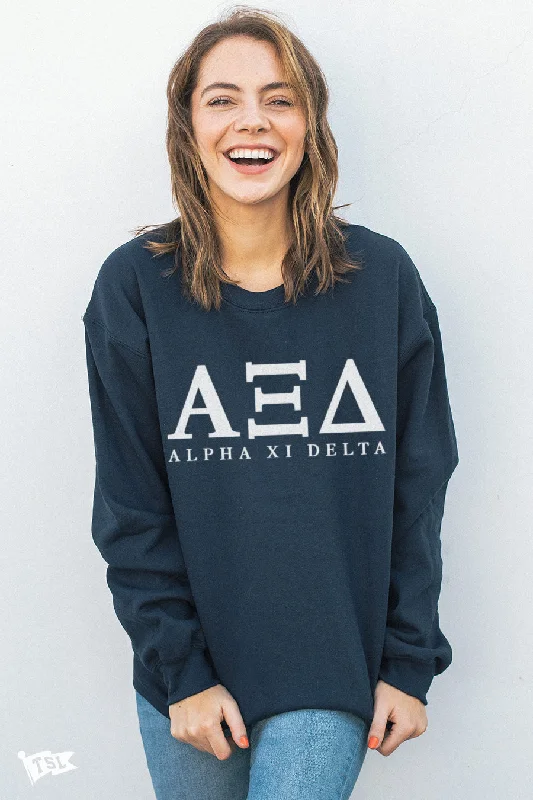 Alpha Xi Delta Letters Crewneck