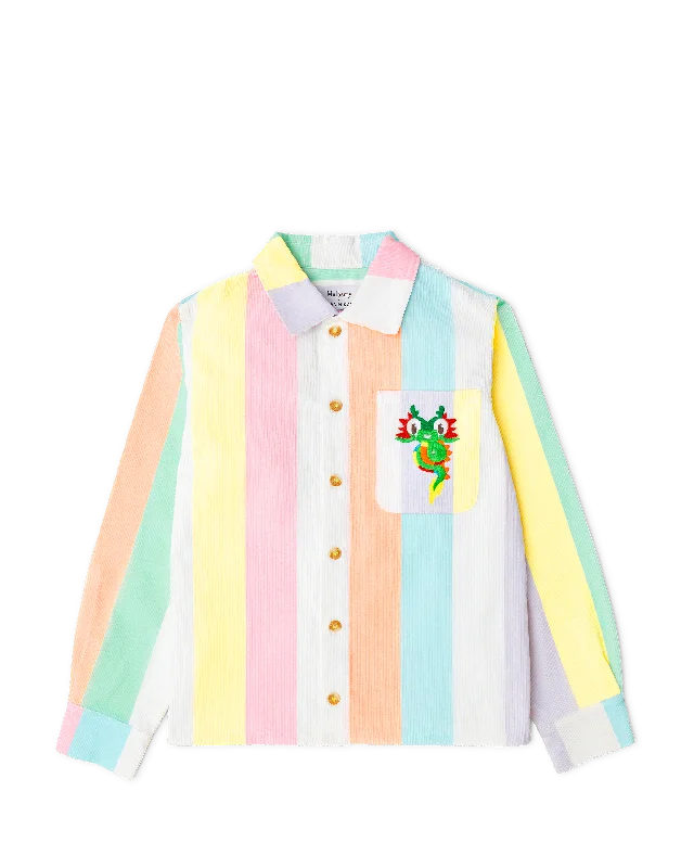 Mulberry x Mira Mikati Printed Striped Jacket With Dragon Embroidery