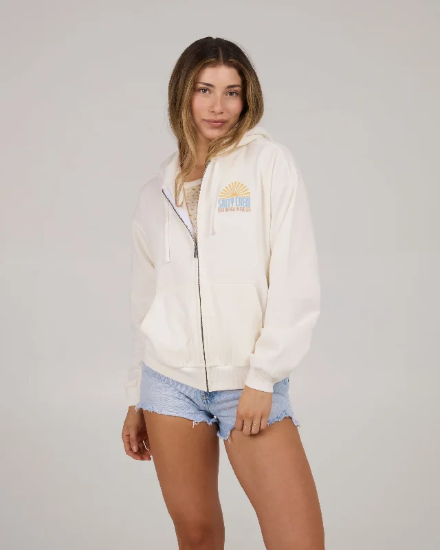 In The Rays Zip Hoody - Off White