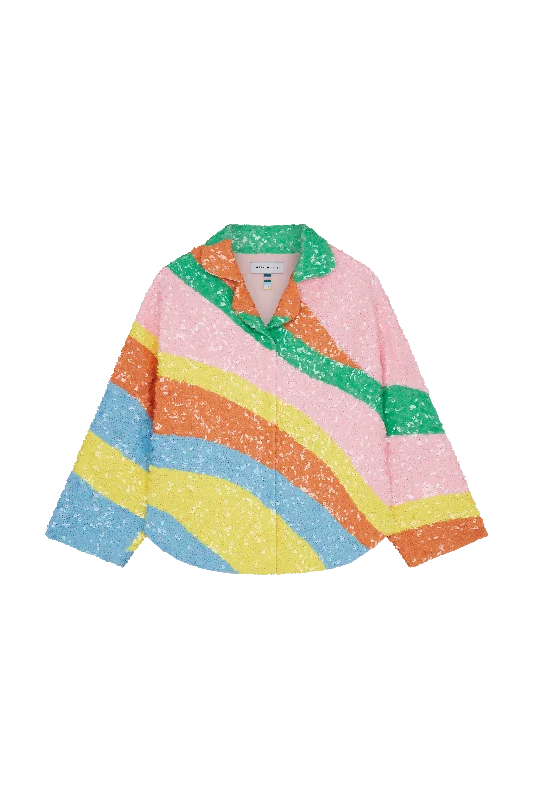 Rainbow Sequinned Wave Shirt