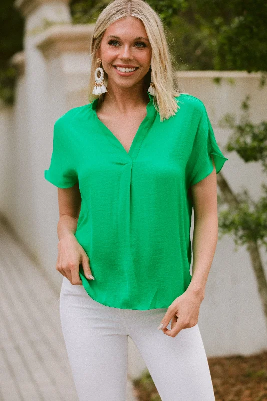 Picture Me Here Green Blouse