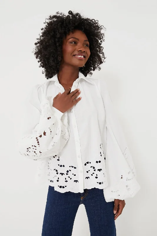 Poplin Lace Blouse