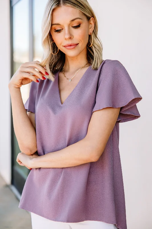 This Is Your Moment Dusty Plum Purple Top