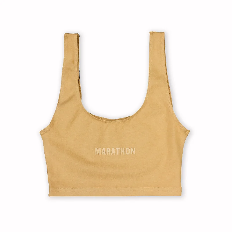 Women's Marathon Cropped Tank - Khaki