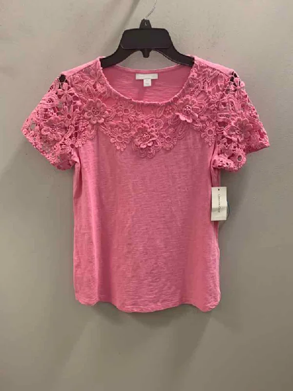 NWT CHARTER CLUB Tops Size XS Pink SHORT SLEEVES TOP