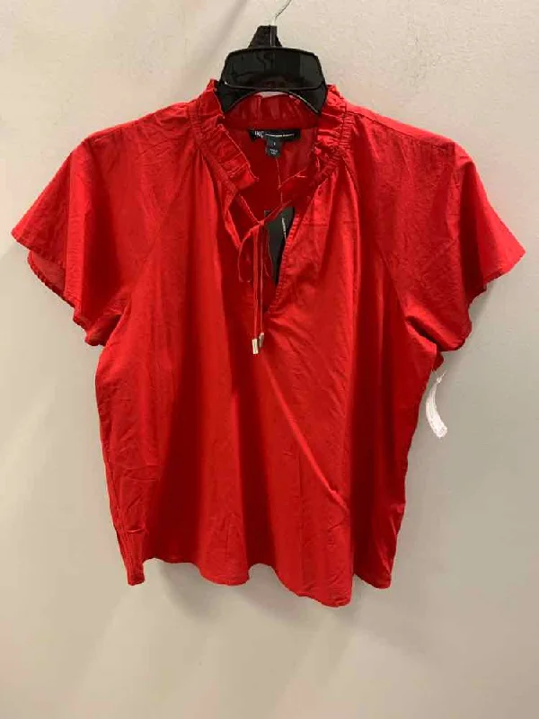 Size S INC Red SHORT SLEEVES TOP