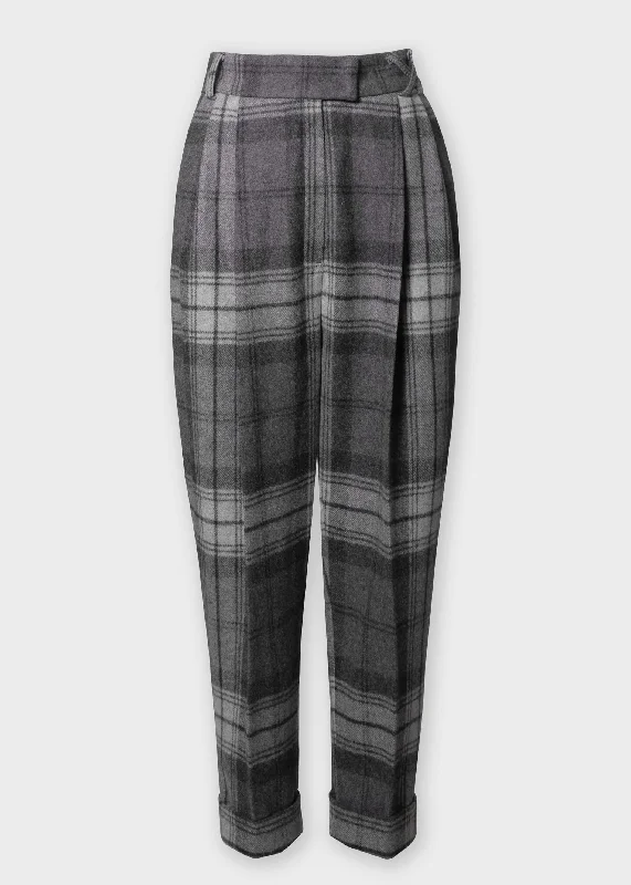 KYRA Wool Highwaisted Trousers - Grey