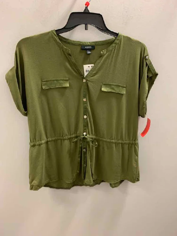 Size PL ALFANI Olive CAP SLEEVE TOP