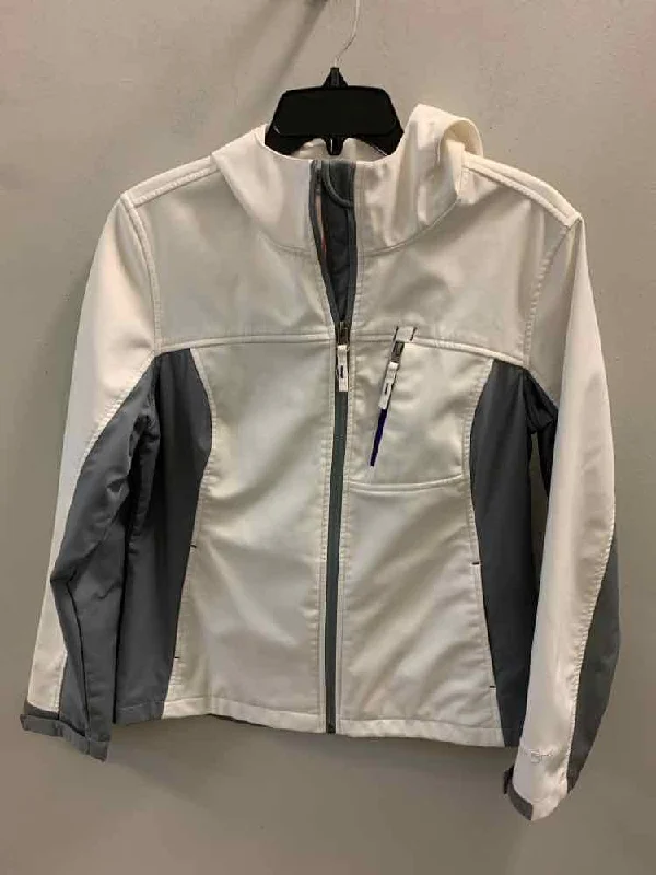 FREE TECH Tops Size M WHT/GRY LONG SLEEVES Jacket