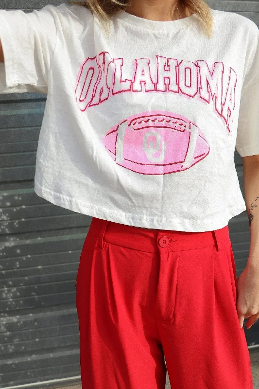 OU Wonka Football Cropped Tee