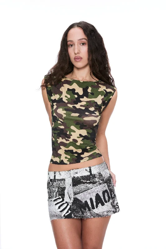 KELLY TOP - CAMO