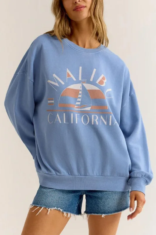 Z Supply: Malibu Sunday Sweatshirt in Surf Blue