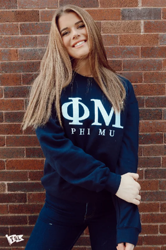 Phi Mu Letters Crewneck