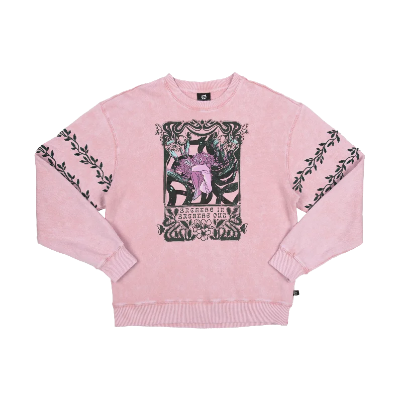 Breathe In Breathe Out Blush Crew Sweatshirt