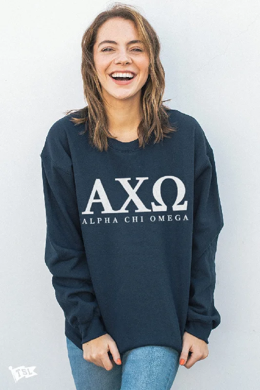 Alpha Chi Omega Letters Crewneck