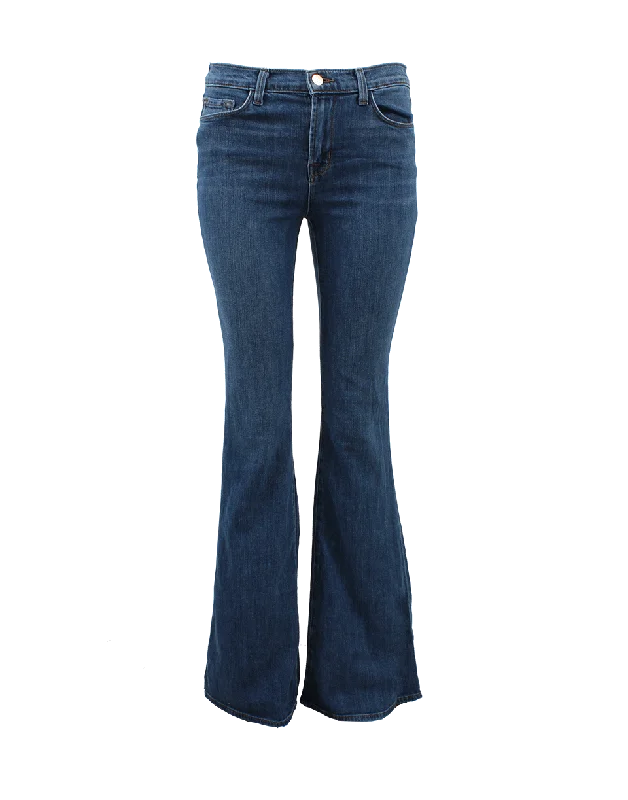 High-Rise Flare Stretch Jeans