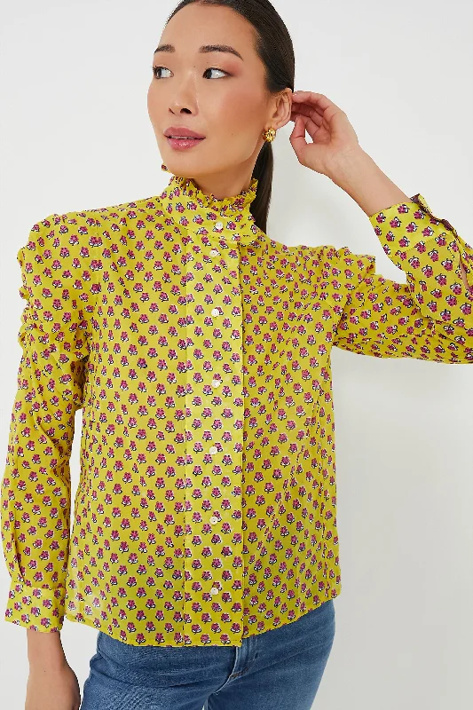 Yellow Magenta Wind Blouse