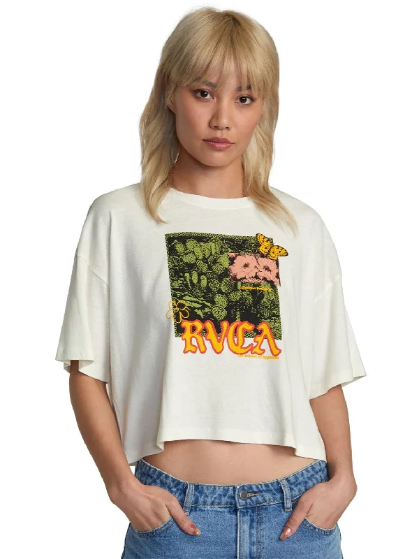 RVCA Ladies Boyfriend Crop T-Shirt