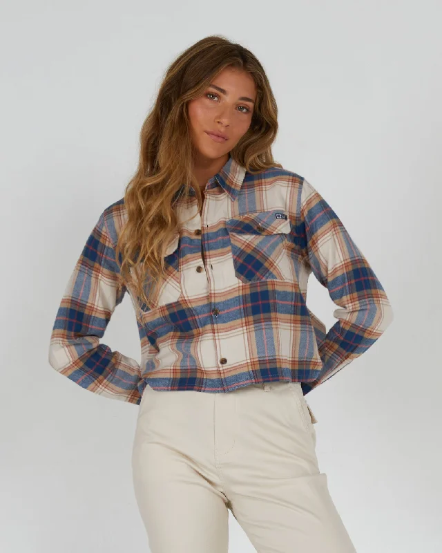 Stay Golden Crop Flannel - Natural