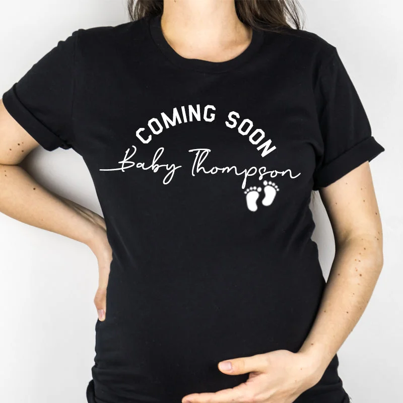 Coming Soon Personalised Baby Announcement T-Shirt