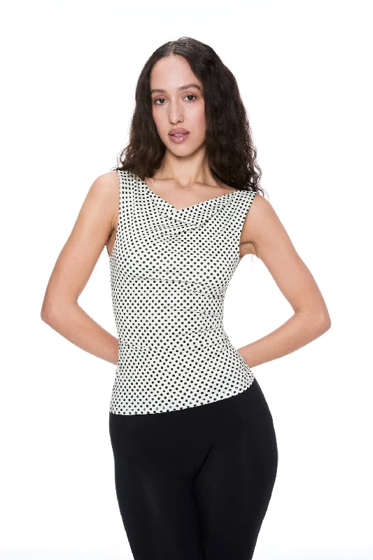 LANI TOP - BUTTER POLKA DOT