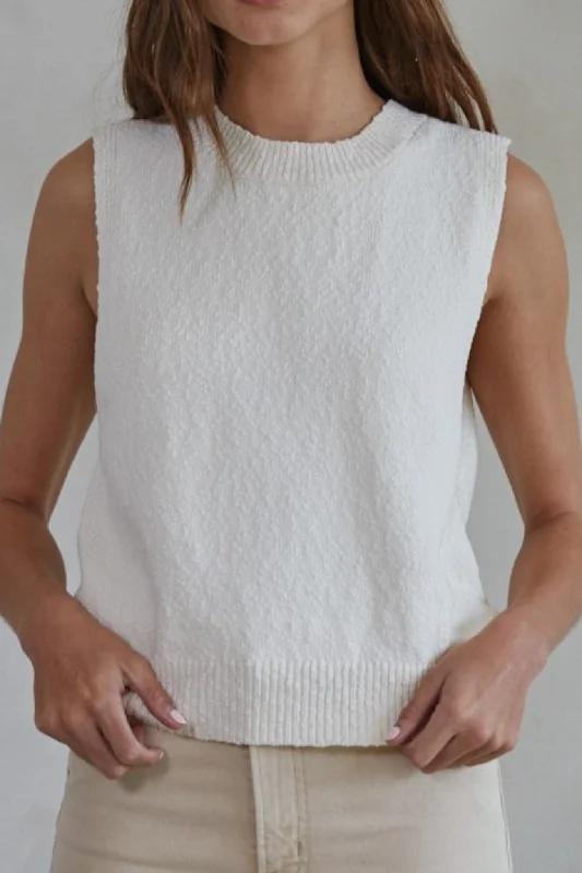 Infinitely Sweater Tank in White