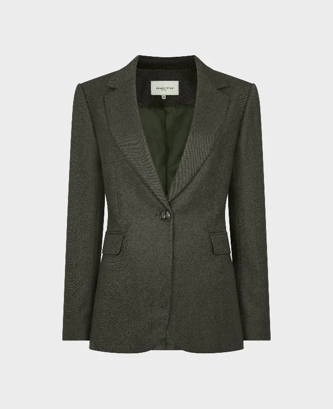 Single-Breasted Wool Jacket