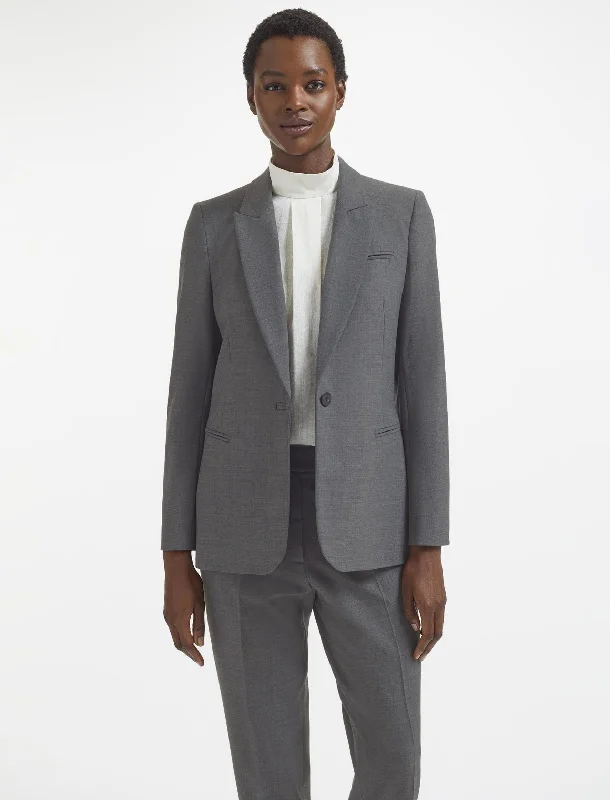 Jamie New Wool Blazer - Mid Grey