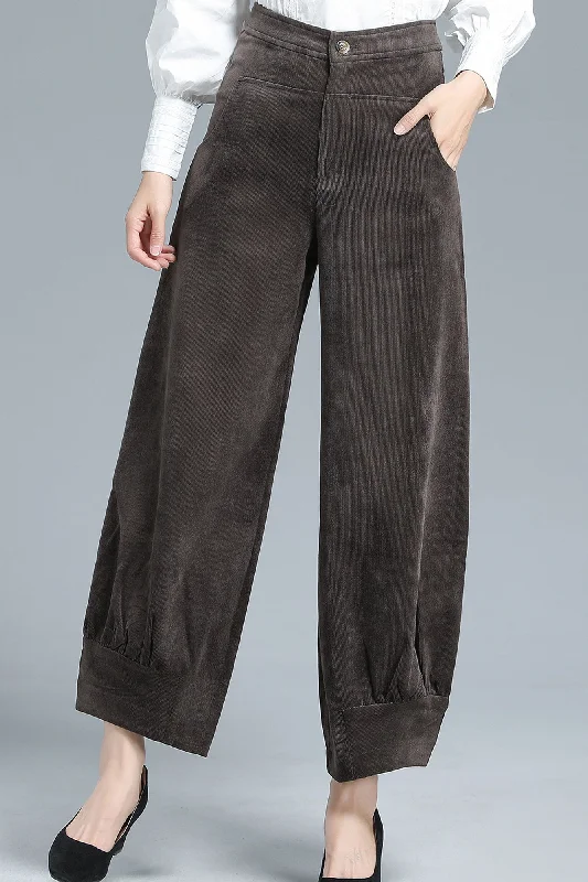 Causal Lantern Pants Trousers with Pockets 3134