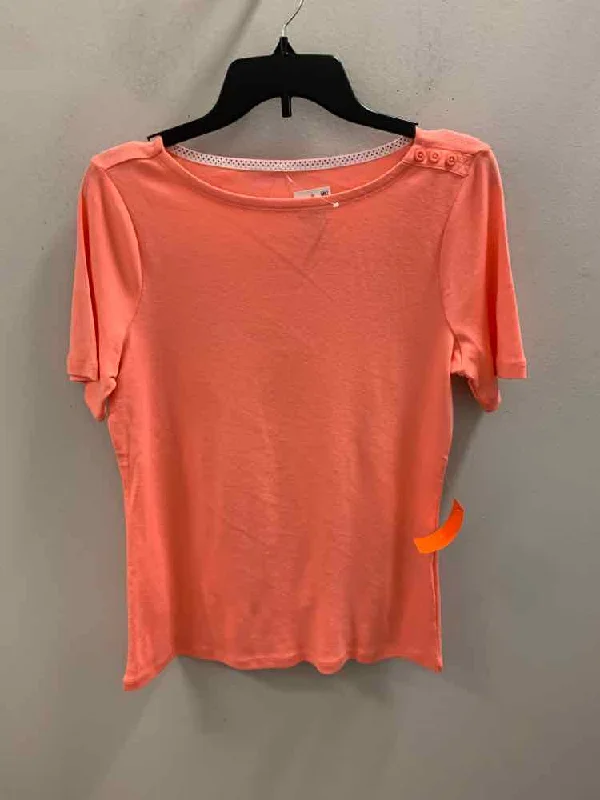 NWT CHARTER CLUB Tops Size M Peach SHORT SLEEVES TOP