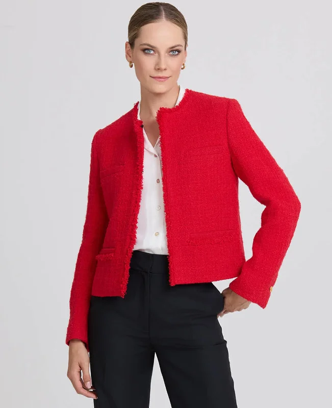 Pauline Cropped Wool Blend Boucle Jacket