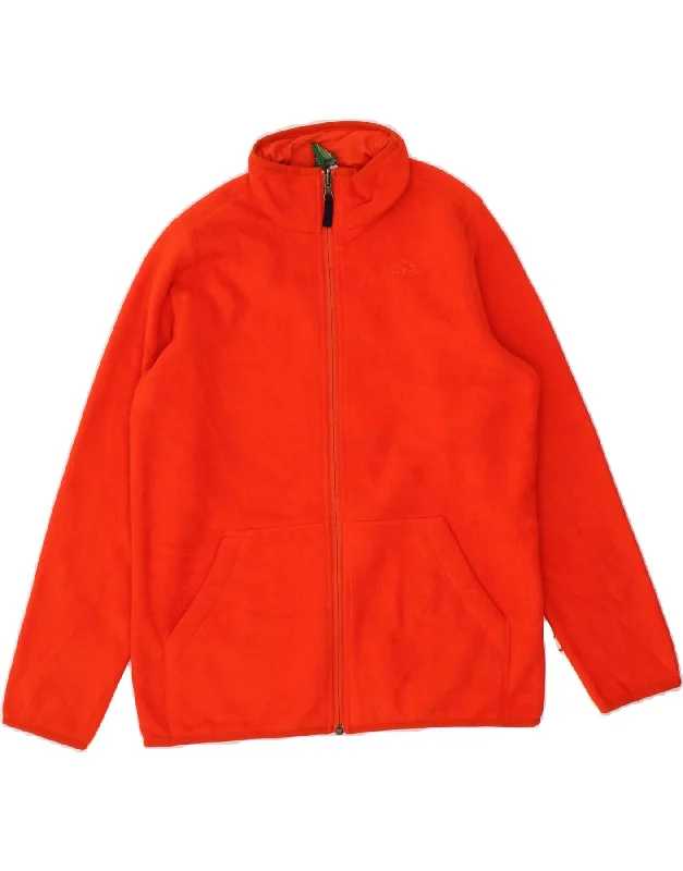 L.L.BEAN Womens Fleece Jacket UK 16 Large Orange Polyester