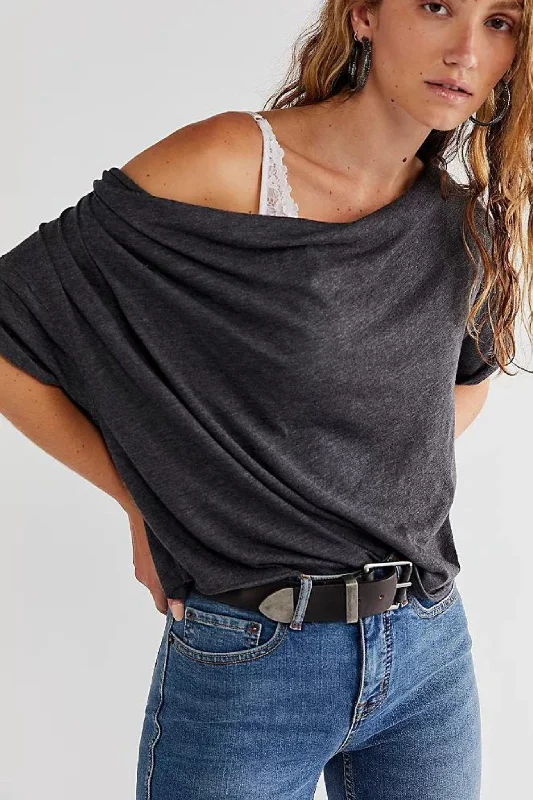 Free People: Just Chill Tee in Black