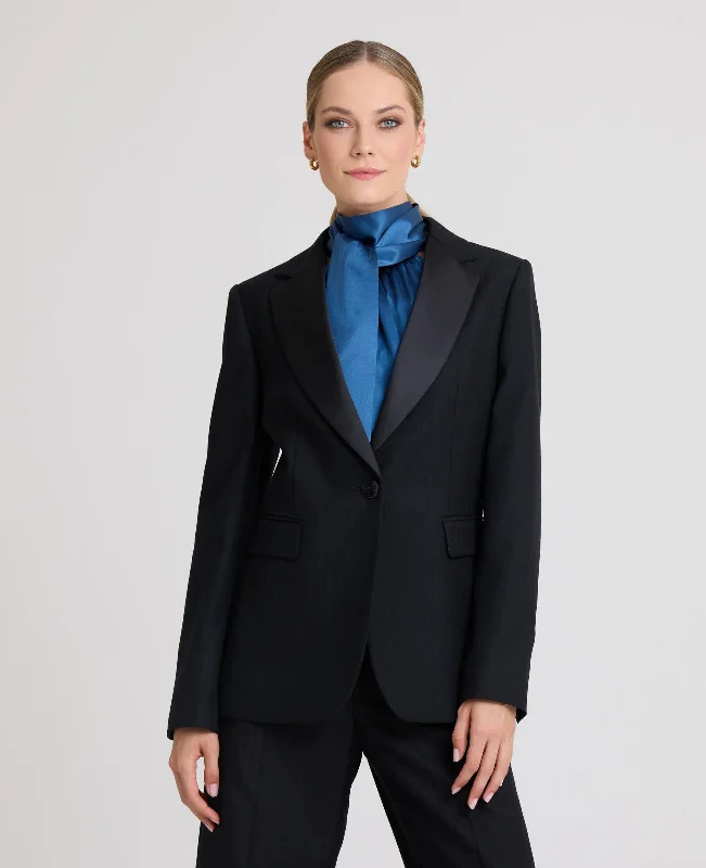 Jessica Satin Lapel Jacket